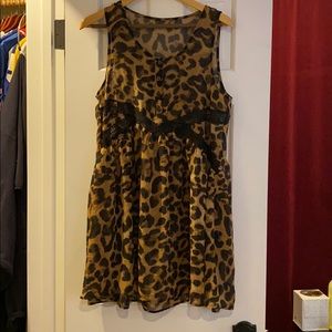 Leopard sheer dress/shirt